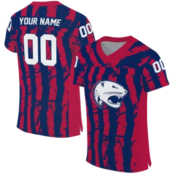 custom south alabama jaguars stripe splatter blue jersey best selling