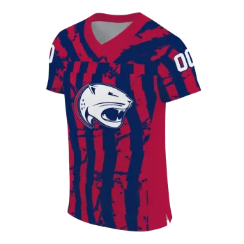 custom south alabama jaguars stripe splatter blue jersey fashion forward