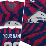 custom south alabama jaguars stripe splatter blue jersey best selling