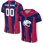 custom south alabama jaguars striped texture blue jersey best selling