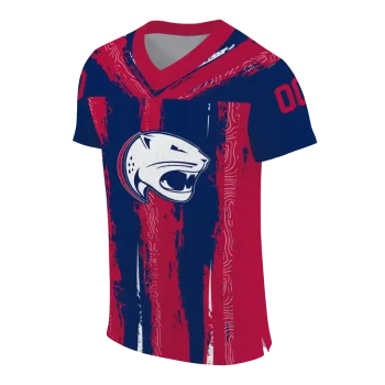 custom south alabama jaguars striped texture blue jersey fashion forward