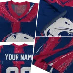 custom south alabama jaguars striped texture blue jersey best selling