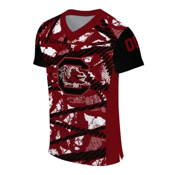 custom south carolina gamecocks camo shatter garnet jersey fashion forward