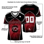custom south carolina gamecocks halftone slant garnet black jersey best selling