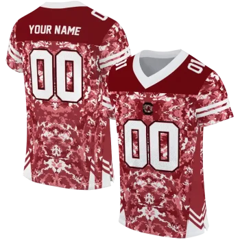 custom south carolina gamecocks mirrored pattern garnet jersey best selling