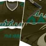 custom south florida bulls dynamic dots gold jersey best selling