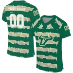 custom south florida bulls layered grids green jersey best selling