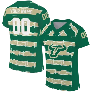 custom south florida bulls layered grids green jersey best selling