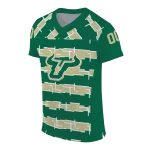 custom south florida bulls layered grids green jersey best selling