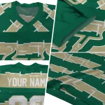 custom south florida bulls layered grids green jersey best selling