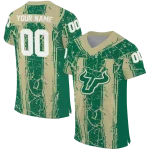 custom south florida bulls rugged stripes green jersey best selling