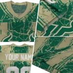 custom south florida bulls rugged stripes green jersey best selling