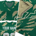 custom south florida bulls stripe block green jersey best selling