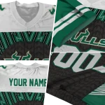custom south florida bulls tire arrows green black white jersey best selling