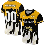 custom southern miss golden eagles dripping flames black white jersey best selling