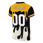 custom southern miss golden eagles dripping flames black white jersey best selling