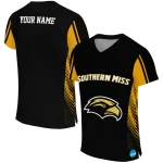custom southern miss golden eagles halftone flow black jersey best selling