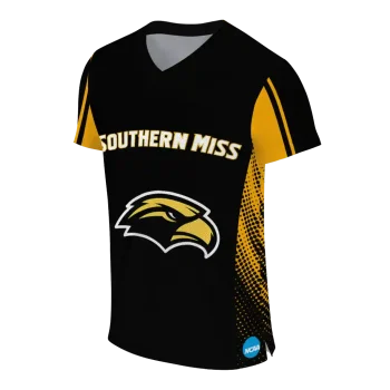 custom southern miss golden eagles halftone flow black jersey fashion forward