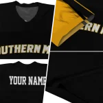 custom southern miss golden eagles halftone flow black jersey best selling