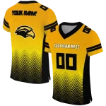 custom southern miss golden eagles halftone sweep gold black jersey best selling