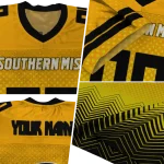 custom southern miss golden eagles halftone sweep gold black jersey best selling