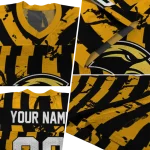 custom southern miss golden eagles stripe splatter black jersey best selling