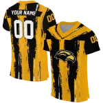 custom southern miss golden eagles striped texture black jersey best selling