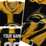 custom southern miss golden eagles striped texture black jersey best selling