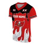 custom tampa bay buccaneers dripping flames red white jersey best selling
