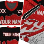 custom tampa bay buccaneers dripping flames red white jersey best selling