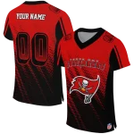 custom tampa bay buccaneers halftone fade red black jersey best selling