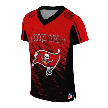 custom tampa bay buccaneers halftone fade red black jersey fashion forward