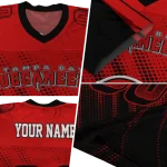 custom tampa bay buccaneers halftone fade red black jersey best selling