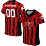 custom tampa bay buccaneers stripe splatter red jersey best selling