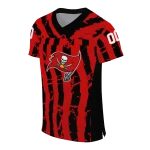 custom tampa bay buccaneers stripe splatter red jersey best selling