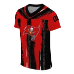 custom tampa bay buccaneers striped texture red jersey best selling