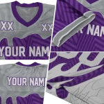 custom tcu horned frogs dripping flames purple white jersey best selling