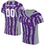 custom tcu horned frogs stripe splatter purple jersey best selling