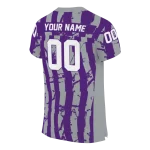 custom tcu horned frogs stripe splatter purple jersey best selling