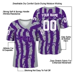 custom tcu horned frogs stripe splatter purple jersey best selling