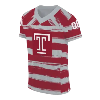 custom temple owls art stripe red jersey fashion forward