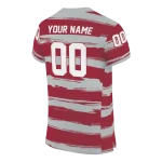 custom temple owls art stripe red jersey best selling