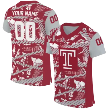 custom temple owls camo shatter red jersey best selling