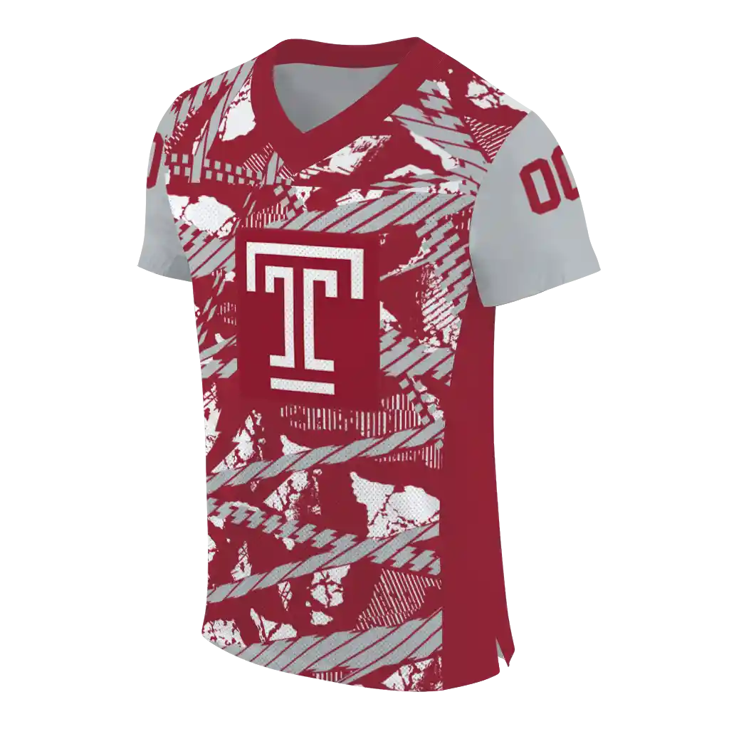 custom temple owls camo shatter red jersey fashion forward custom temple owls camo shatter red jersey fashion forward