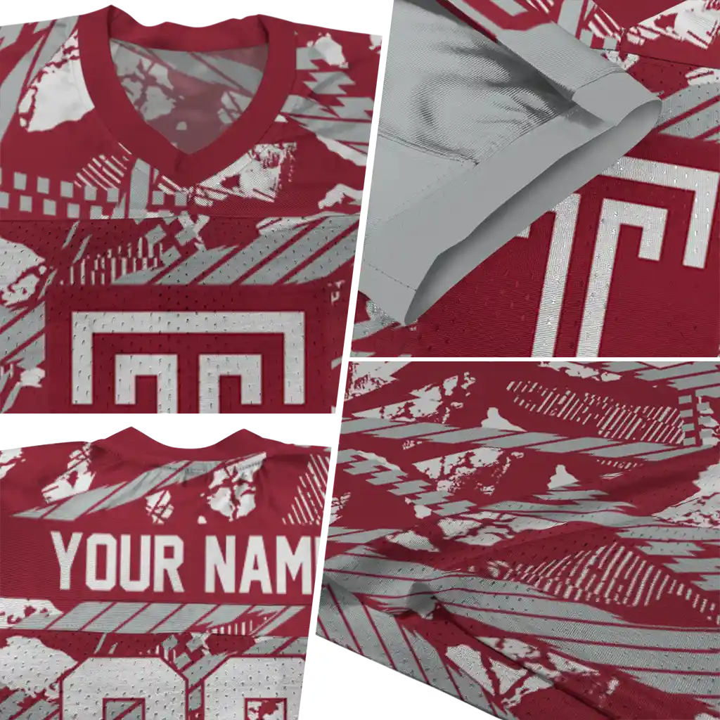 custom temple owls camo shatter red jersey new arrival custom temple owls camo shatter red jersey new arrival