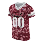 custom temple owls camouflage abstract red jersey best selling