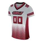 custom temple owls halftone sweep silver black jersey best selling