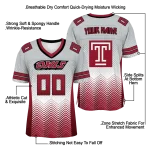 custom temple owls halftone sweep silver black jersey best selling