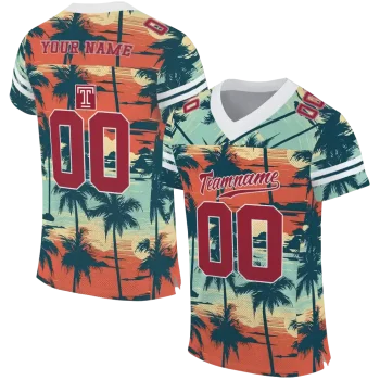 custom temple owls horizon palm sunset jersey best selling