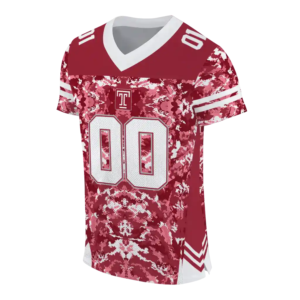 custom temple owls mirrored pattern red jersey fashion forward custom temple owls mirrored pattern red jersey fashion forward